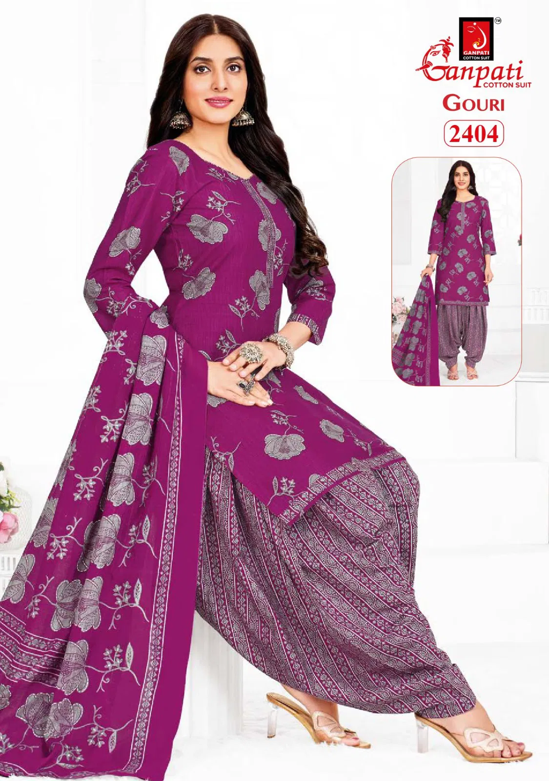 Gouri Vol 10 By Ganpati Heavy Cotton Printed Dress Material Wholesale Online
